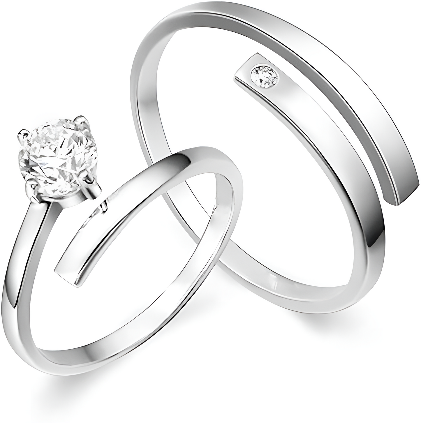 2 pieces Premium Quality Couple Rings Adjustable for Women & Men – 925 stamped Forever love Wedding & Fashion Jewelry Gifts Love rings