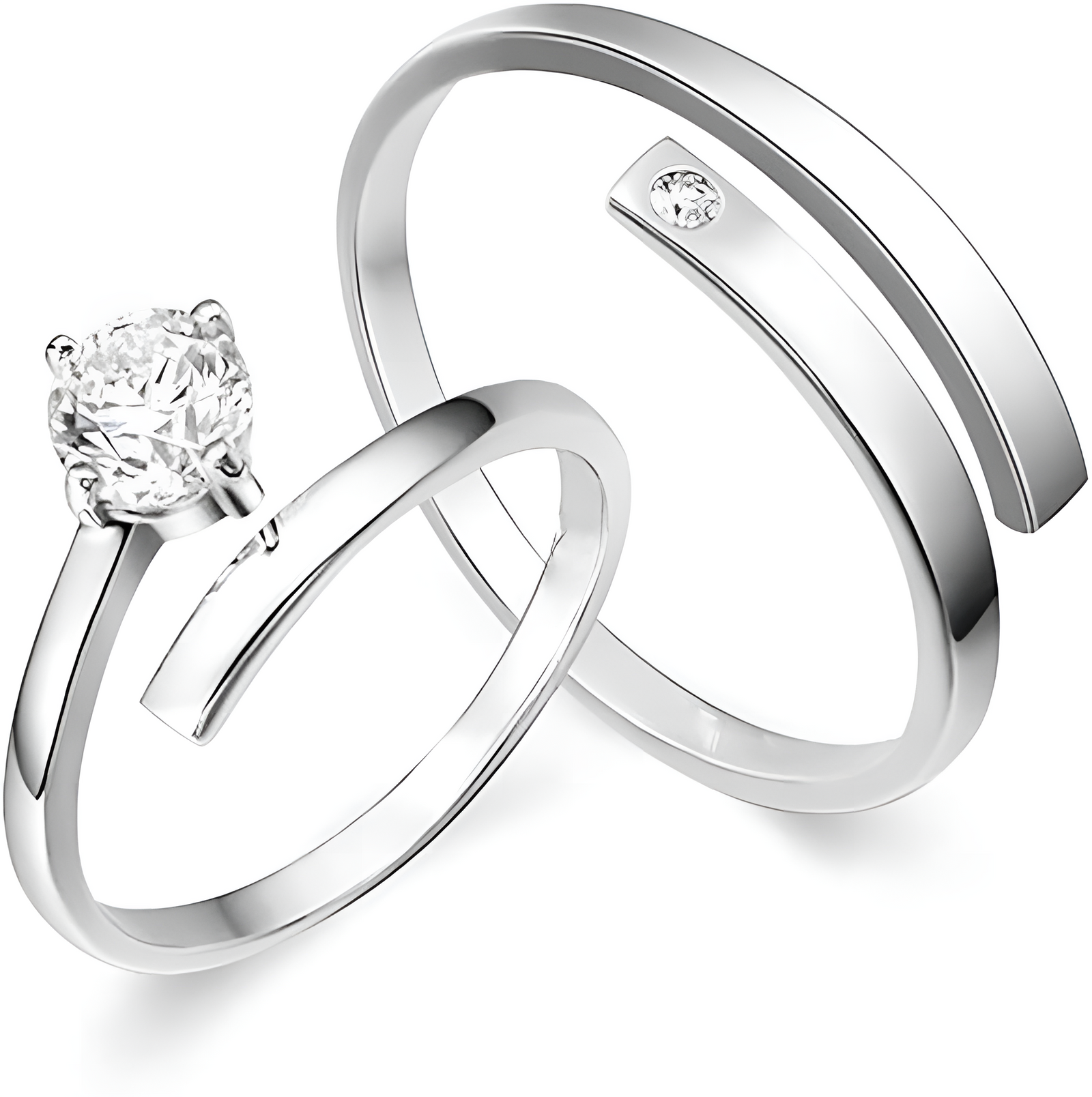 2 pieces Premium Quality Couple Rings Adjustable for Women & Men – 925 stamped Forever love Wedding & Fashion Jewelry Gifts Love rings