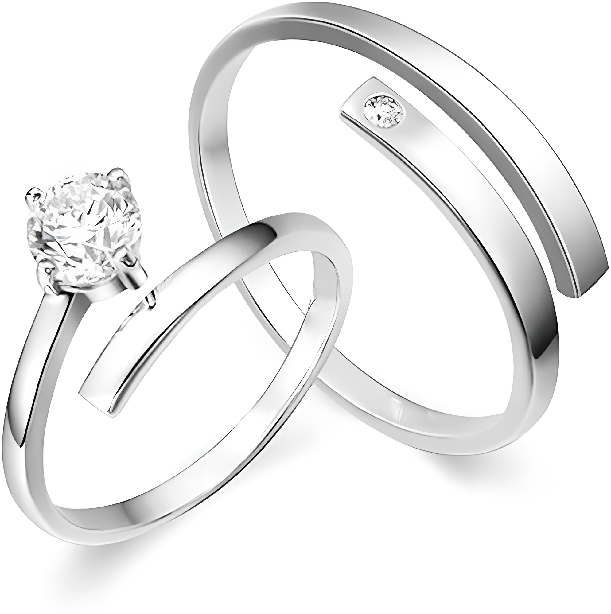 2 pieces Premium Quality Couple Rings Adjustable for Women & Men – 925 stamped Forever love Wedding & Fashion Jewelry Gifts Love rings