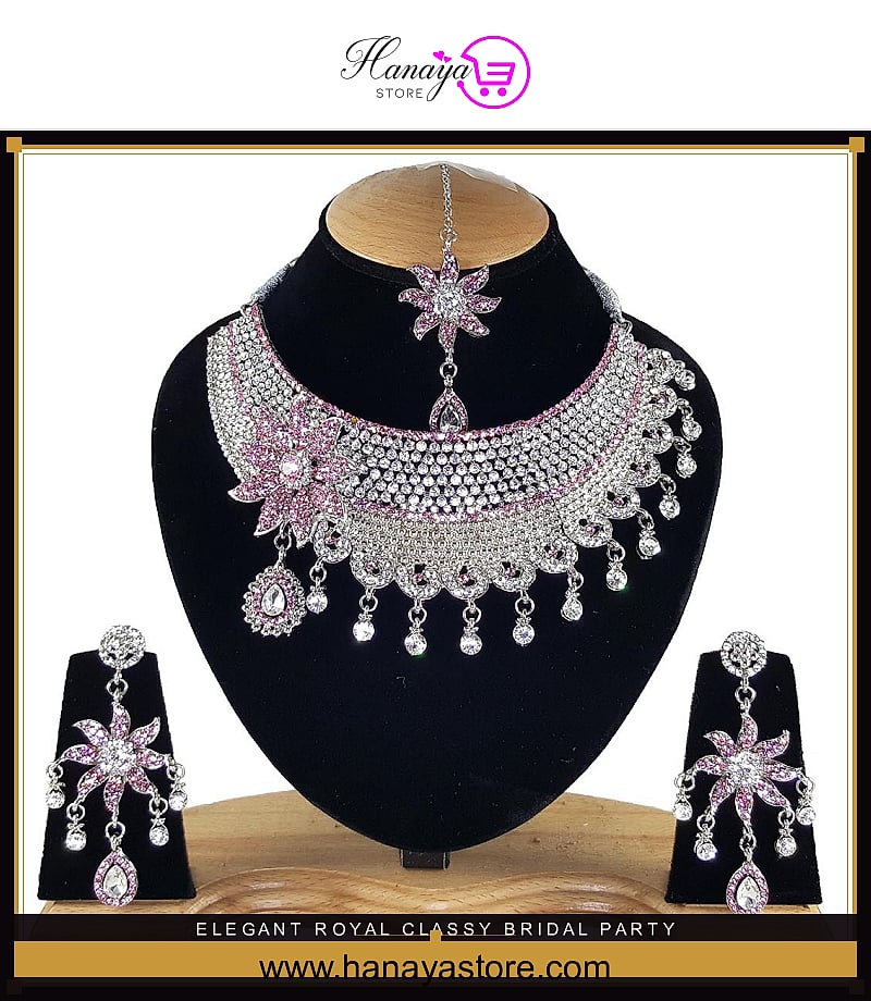 Elegant Royal Classy Bridal Party Wedding Engagement Jewelry Set For Women