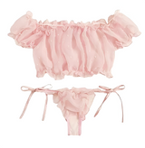One Size (Fits:30-70 KGS) Premium Sleepwear Bridal Wear Bra Set Lingerie Set Women Underwear Bikini Three-point Set (weight:30-70 KGS) – Image 2 of 2