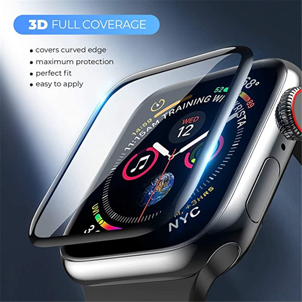 3D Soft Full Covered Transparent Screen Protector Compatible for APPLE iWatch 40mm Series 4/5/6 – Accessories Online in Pa...