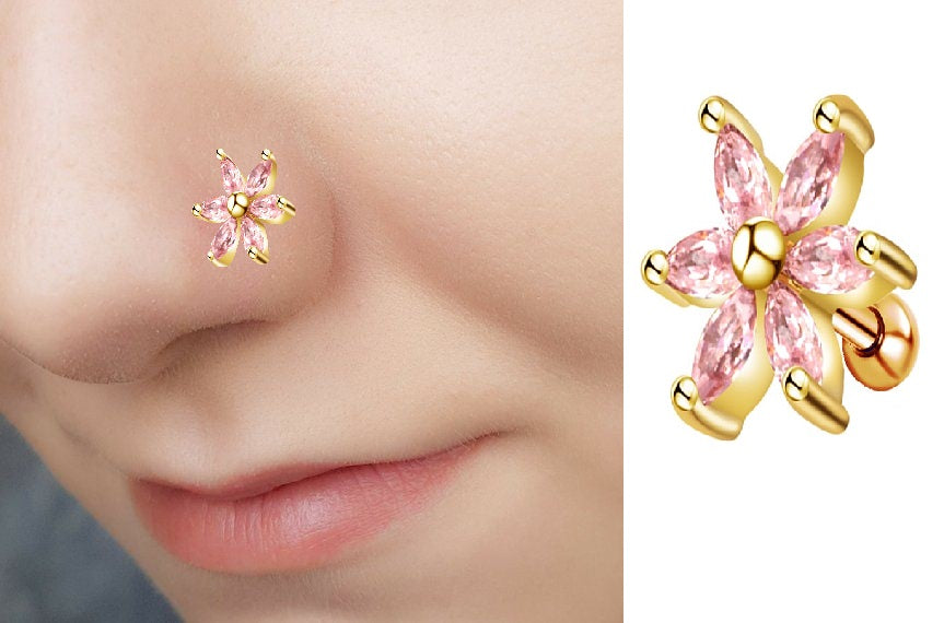 1 PIECE Piercing 16G (1.2mm) Elegant Body Jewelry Elegant – View 4 – Earrings | Hanaya Pakistan
