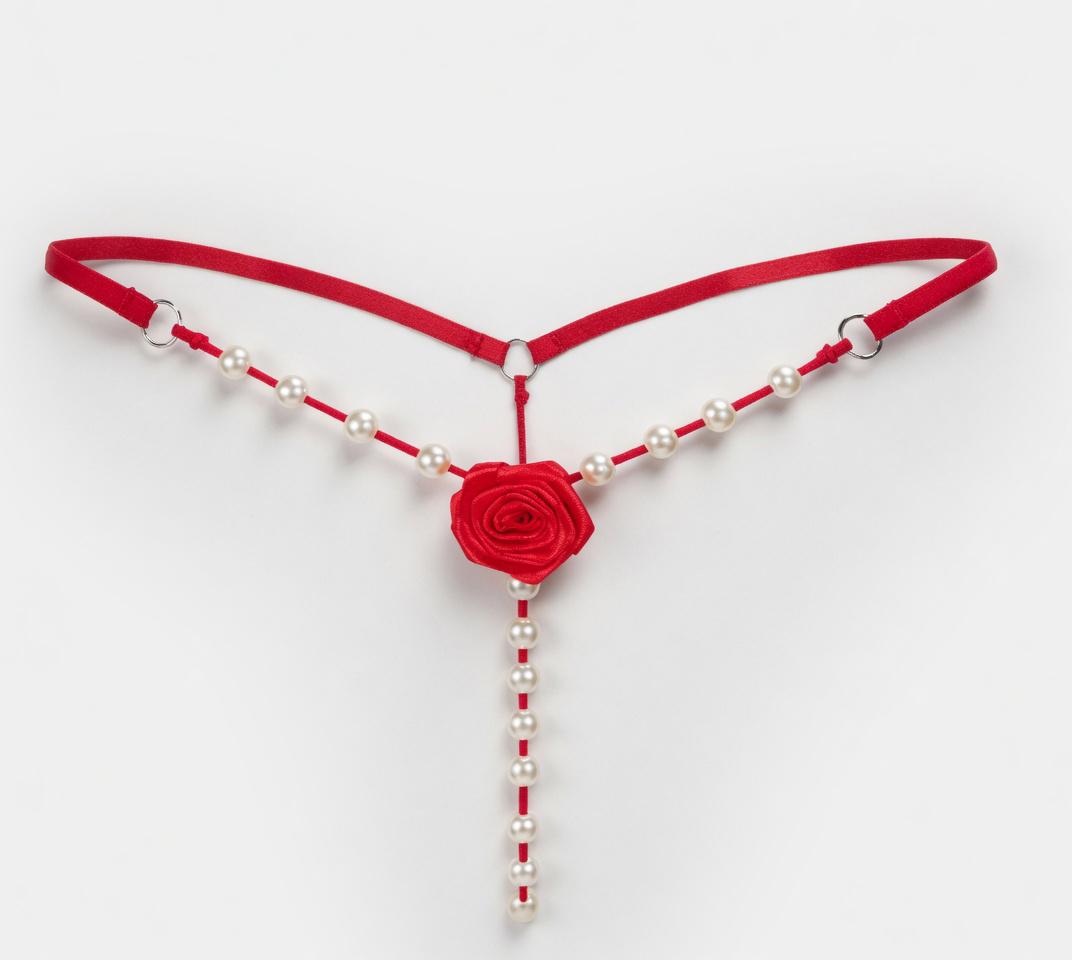 Adjustable High Premium One size Quality Pearl Panty G-STRING Panties Underwear Underpants Bikini Elastic Body Chain Lin