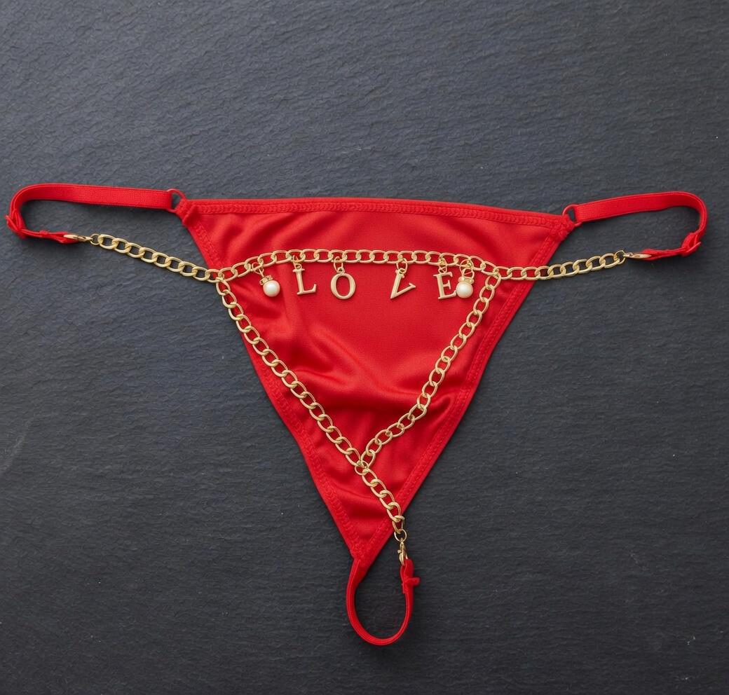 Adjustable High Premium One size Quality Pearl Panty G-STRING Panties Underwear Underpants Bikini Elastic Body Chain Lin