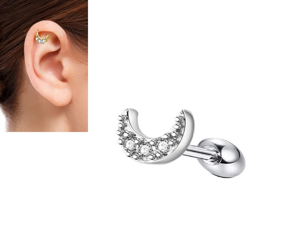 Piercing 1 Piece Cartilage Helix Stud Ear Piercing Plug Steel Earring – Helix Tragus Daith Conch Body Piercing Jewelry Pakistan | Hanaya Store