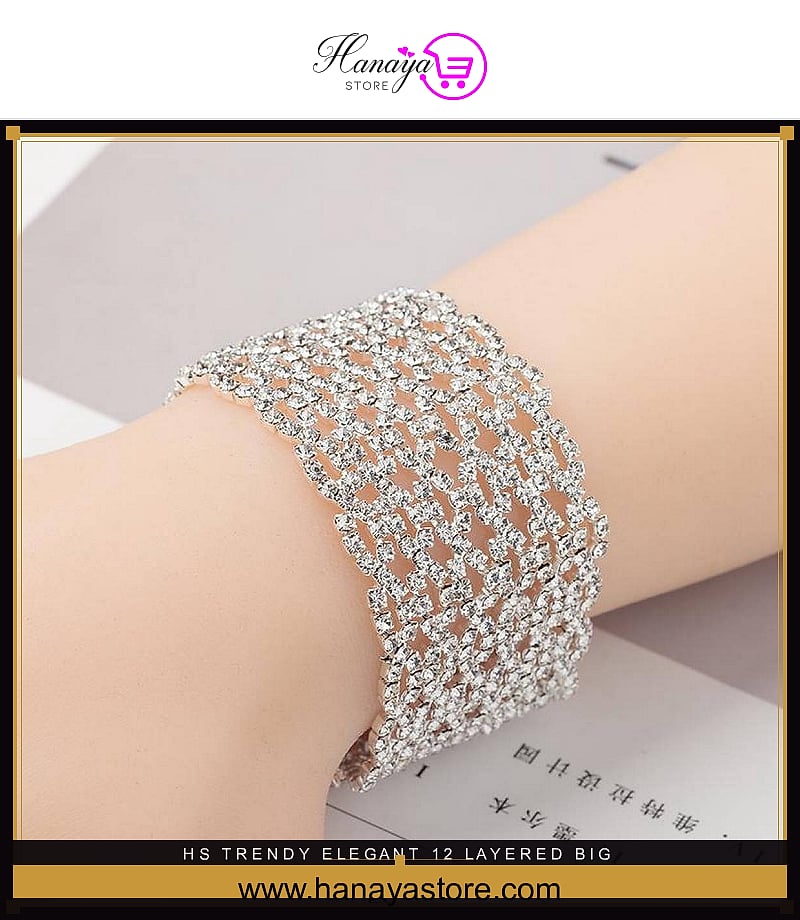 HS Trendy Elegant 12 Layered Big – bracelet Online in Pakistan | Hanaya