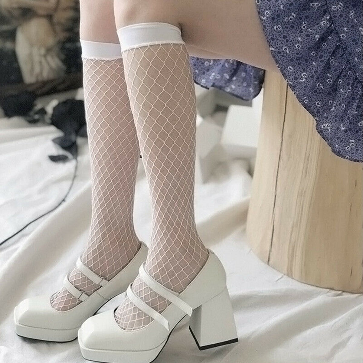 Women Breathable Fishnet Long Sock Hollow Net women socks pair women socks fancy socks for women women socks cute – Access...