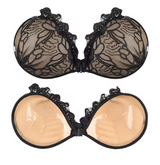 Invisible Bra with Brae Back Sticky Underwear Silicone Adhesive Backless Pushup Thicken Lingerie for Women