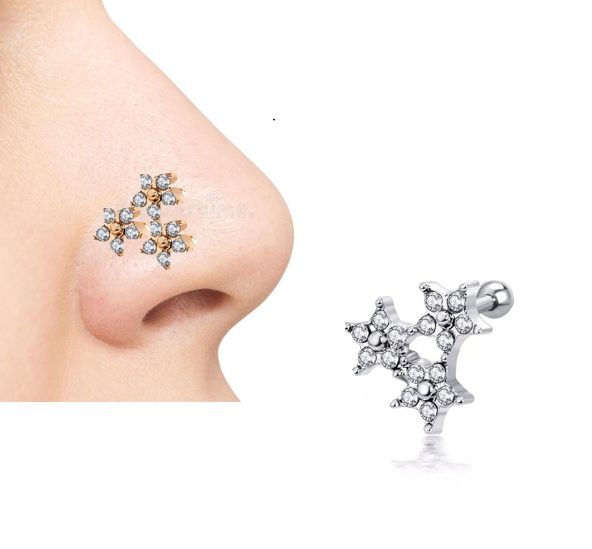 Trendy Helix Nose Ring 1pc Piercing Body Jewelry – Image 2 of 3