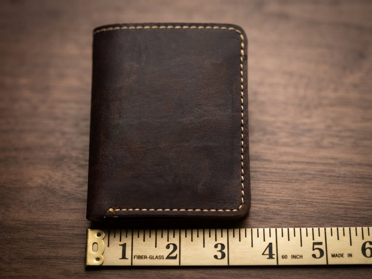 Genuine Leather Wallet for Men | Crazy Horse Pull-Up Cowhide Bifold Wallet with Card Slots & Cash Compartment