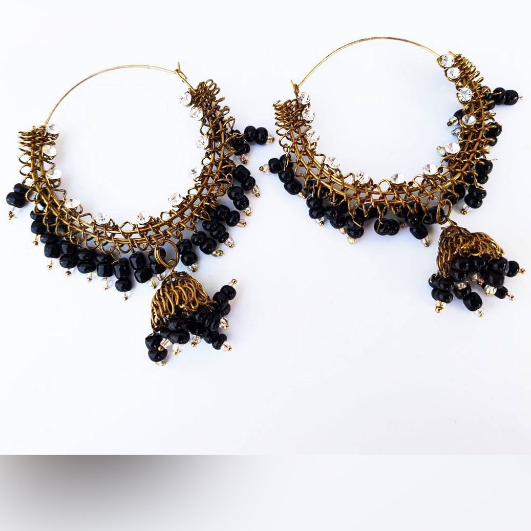 Trendy Fashion Simulated Pearl Crystal Drop Earrings Free Gift Box – Image 2 of 2
