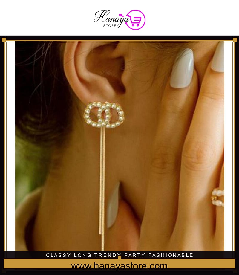 Classy Long Trendy Party Fashionable Earring – Earrings Online in Pakistan | Hanaya