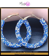 Elegant Shinny Rhinestone Trendy Earring Round Shaped For Girls