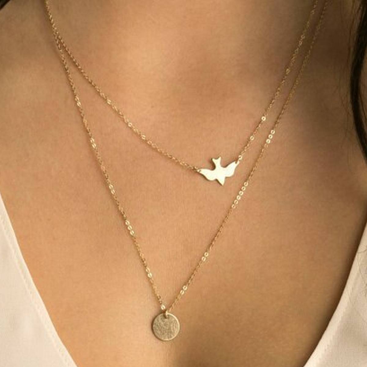 Trendy Classy Elegant 2 Layered Necklace – Accessories Online in Pakistan | Hanaya
