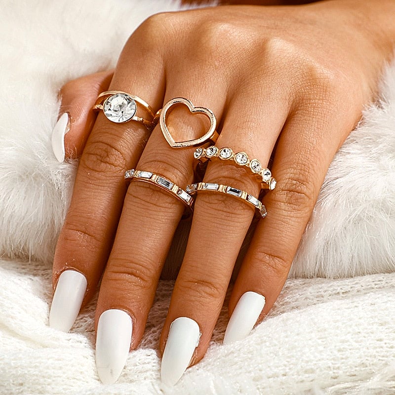 Elegant Trendy Fashion Jewelry Ring Set For Women – Lifestyle – Buy Accessories Pakistan | Hanaya