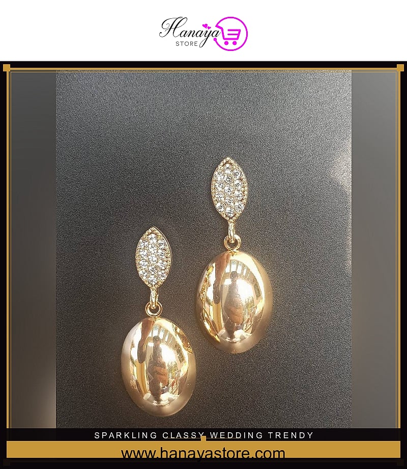 Sparkling Classy Wedding Trendy Earrings – Earrings Online in Pakistan | Hanaya