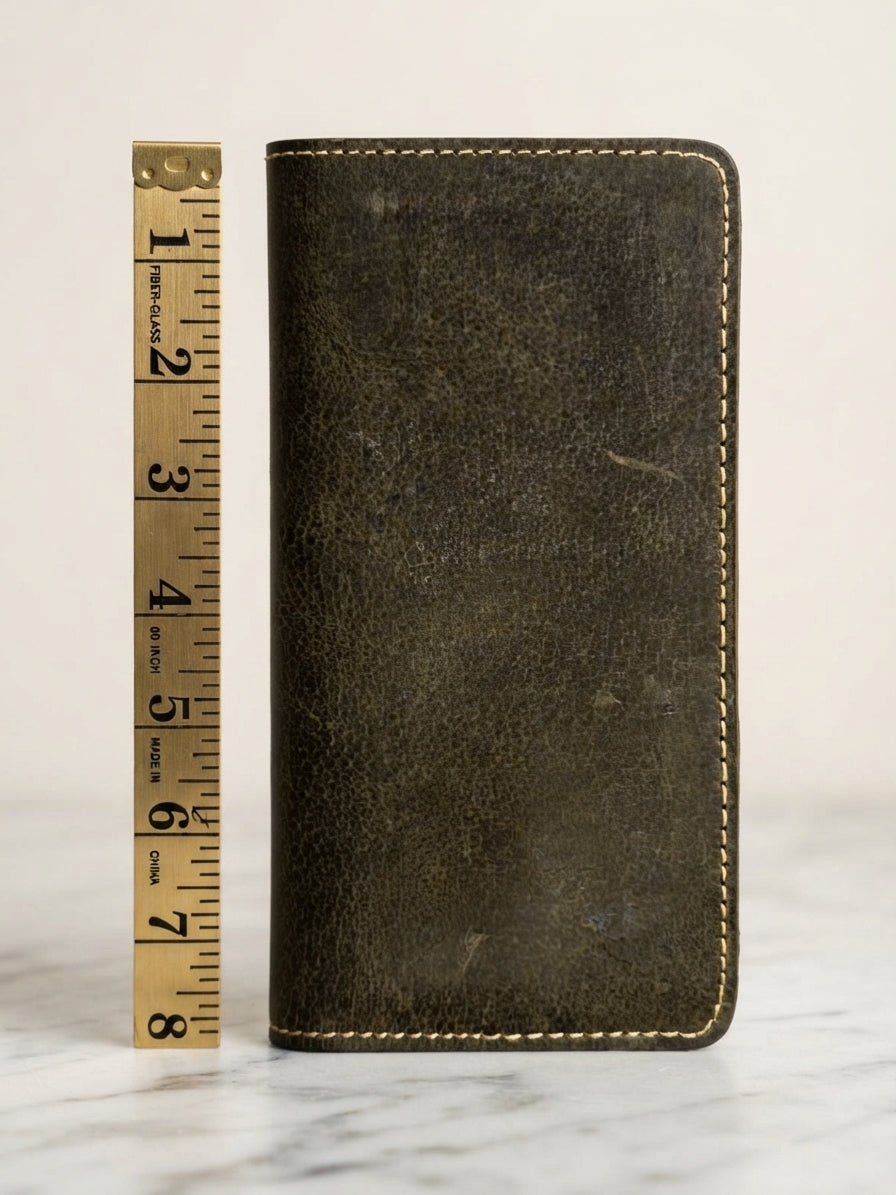 Genuine Leather Wallet for Men | Crazy Horse Pull-Up Cowhide Bifold Wallet with Card Slots & Cash Compartment