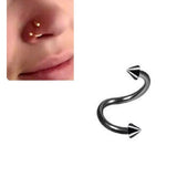 Piercing Thin Nose Ring Crystal Nostril Body Jewelry 1 Pc – Image 3 of 4