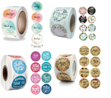 100 pcs Thank You 38MM Sticker Envelope Seal Scrapbook Round Sticker Stationery Label Stickers