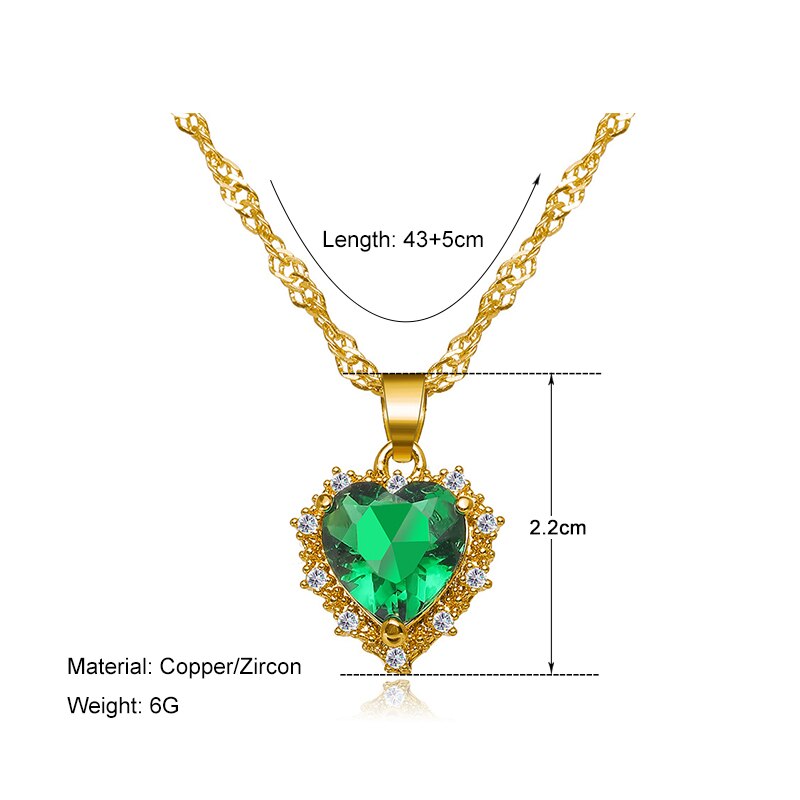 Trendy Classy Fully Crystal Love Heart Necklace For Girls – Detail View – Accessories for Women Pakistan | Hanaya
