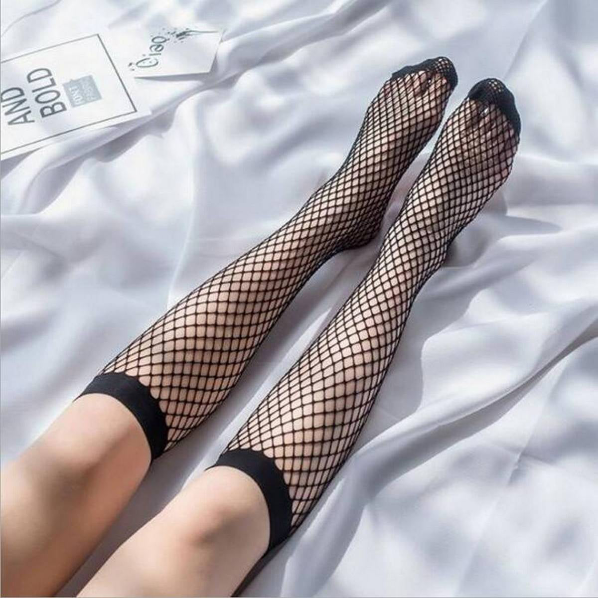 Women Breathable Fishnet Long Sock Hollow Net women socks pair women socks fancy socks for women women socks cute – Lifest...