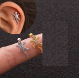 1 Piece Cartilage 6mm ORBITAL Long Helix 0.8mm HELIX LOBE TRAGUS Stud SNUG Crystal Tragus Piercing Earring DAITH ROOK – Ea...
