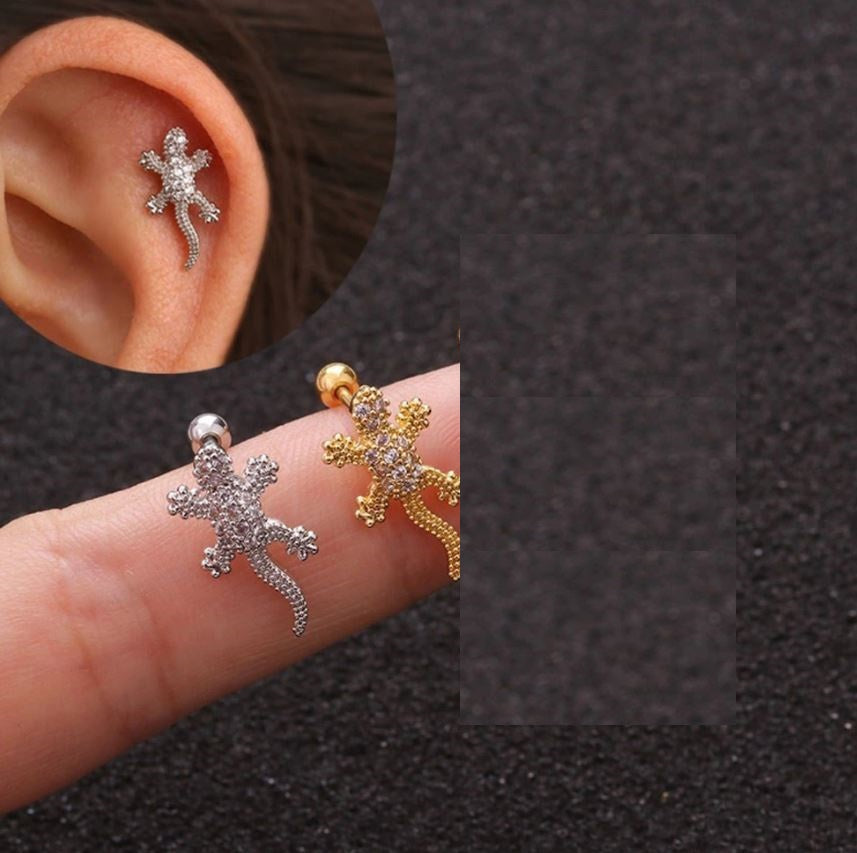 1 Piece Cartilage 6mm ORBITAL Long Helix 0.8mm HELIX LOBE TRAGUS Stud SNUG Crystal Tragus Piercing Earring DAITH ROOK – Ea...