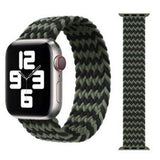 STRAP Elastic Sports Braided Solo Nylon strap Compatible For APPLE 42/44mm 45mm Series 1/2/3/4/5/6/7/8/9 SE – Close Up – A...