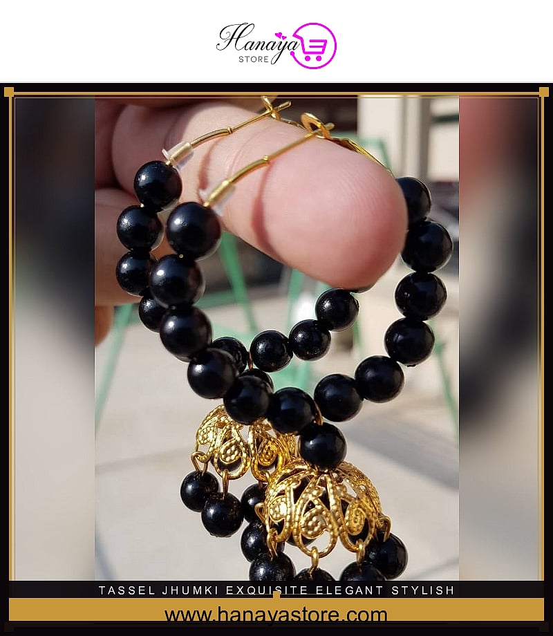 Tassel Jhumki Exquisite Elegant Stylish Earrings – Earrings Online in Pakistan | Hanaya