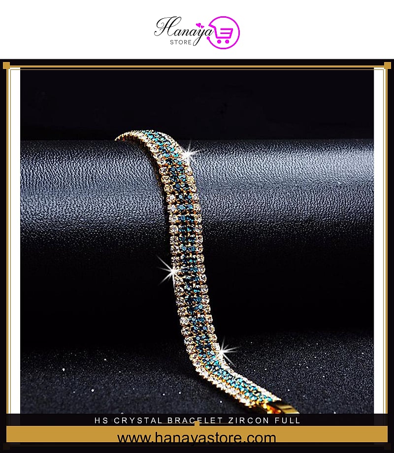 HS Crystal Bracelet Zircon Full Rhinestone Fashionable – bracelet Online in Pakistan | Hanaya