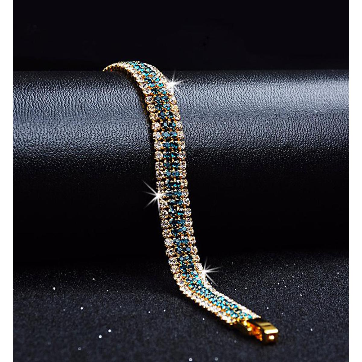 HS Crystal Bracelet Zircon Full Rhinestone Fashionable – bracelet Online in Pakistan | Hanaya