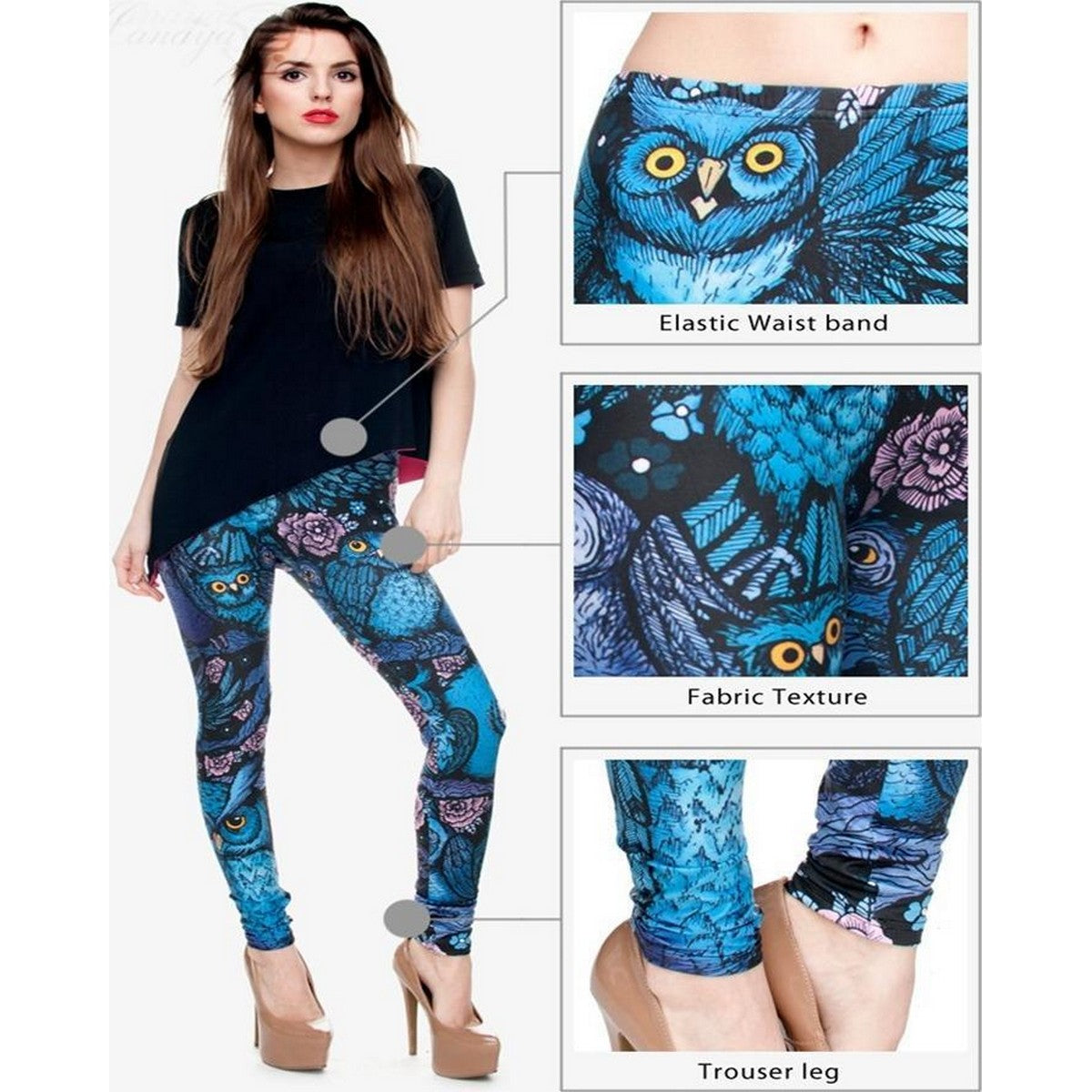 Trendy Yoga Pants Leggings Fashion Casual Tights Workout Wear Sleepwear Stretchy – Accessories Online in Pakistan | Hanaya