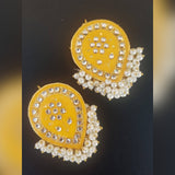 Handmade Antique Vintage Meenakari Big Elegant Earrings – Close Up – Earrings | Hanaya Pakistan