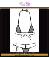 One Size (Fits:30-75 KGS) Lace-up Sleepwear Lingerie Set Bra Set Women Underwear Bikini Three-point Set (weight:30-75 KGS)...