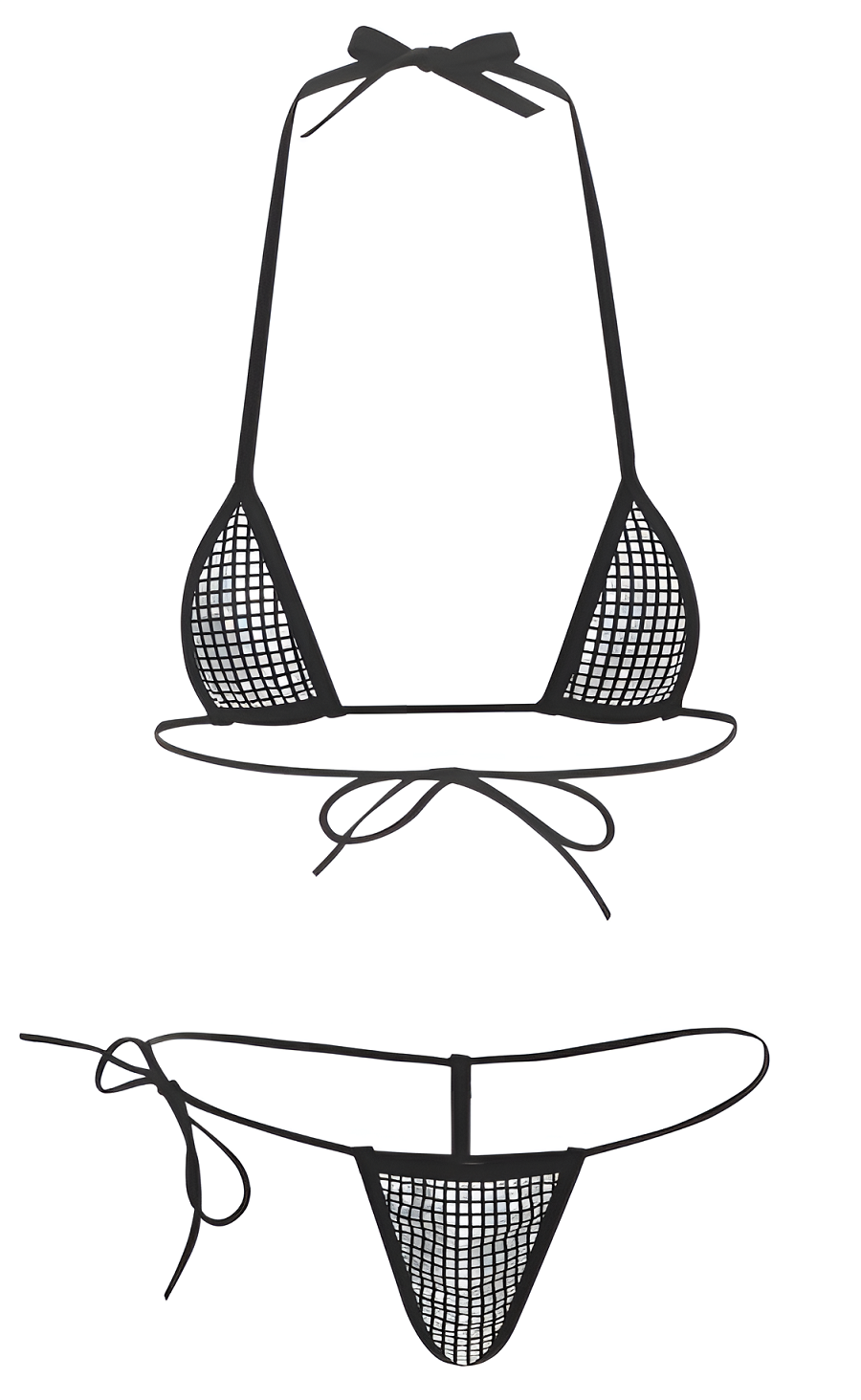 One Size (Fits:30-75 KGS) Lace-up Sleepwear Lingerie Set Bra Set Women Underwear Bikini Three-point Set (weight:30-75 KGS)...