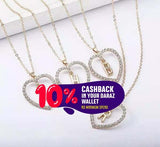 Heart Shaped Crystal English Alphabet Letter Pendant – Detail View – Accessories for Women Pakistan | Hanaya