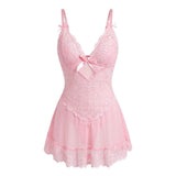 One Size Premium Quality Women Nightdress One Size Lingerie Sleepwear Babydoll Chemise Lace Bralette Comfortable Home Wear Bodycon Nightgown Bridal Wear Nightwear Bridalwear – Image 3 of 3