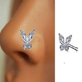 Piercing Nose Pin Small Thin Nostril Ring Minimalist Body Jewelry – Image 2 of 2