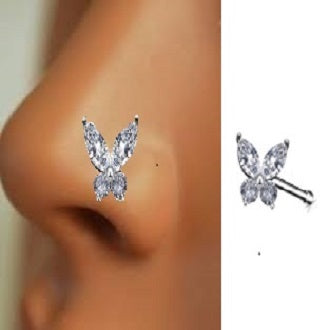 Piercing Nose Pin Small Thin Nostril Ring Minimalist Body Jewelry – Image 2 of 2