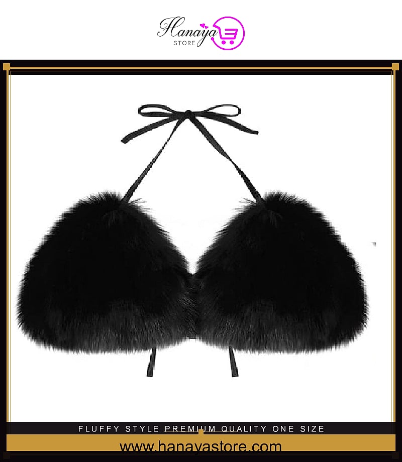 Fluffy Style Premium Quality One Size (Fits:30-70 KGS) Bra set Lingerie Set Women Trendy Underwear Bikini Three-point Set ...