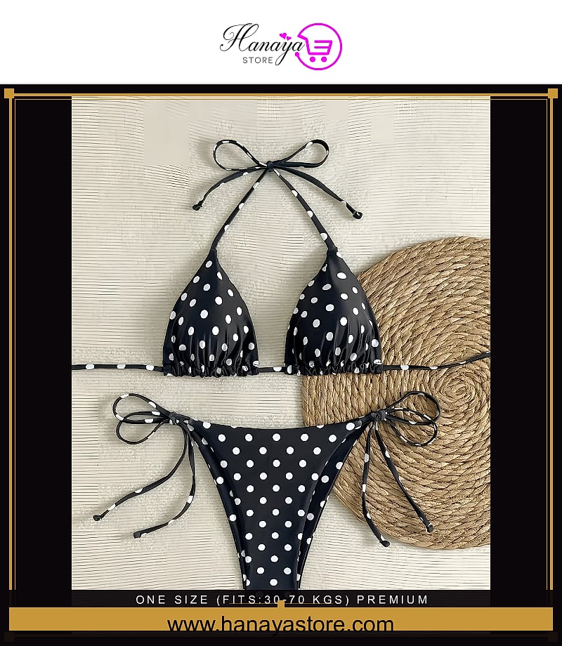 One Size (Fits:30-70 KGS) Premium Sleepwear Padded Polka Dots Bridal Wear Bra set Lingerie Set Women Underwear Bikini (weight:30-70 KGS) Bridalwear