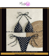One Size (Fits:30-70 KGS) Premium Sleepwear Padded Polka Dots Bridal Wear Bra set Lingerie Set Women Underwear Bikini (weight:30-70 KGS) Bridalwear