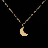 Crescent Moon Necklace Half Moon Pendant – Close Up – Accessories | Hanaya Pakistan