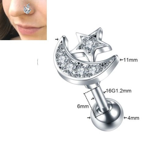 Elegant Thin Nose Pin – Minimalist Nostril Piercing Jewelry – Nose Jewelry Online in Pakistan | Hanaya