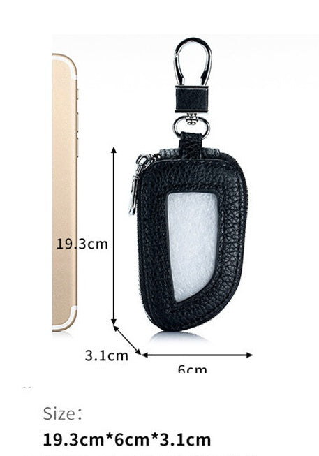 Hyundai Tucson / Elantra FOB Leather Key Case Car Key Holder Leather Vehicle Universal Remote Key FOB Smart Key Protector ...