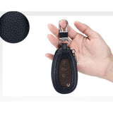 Car Key Holder Leather Vehicle Universal Remote Key FOB Smart Key Protector Keychain Case