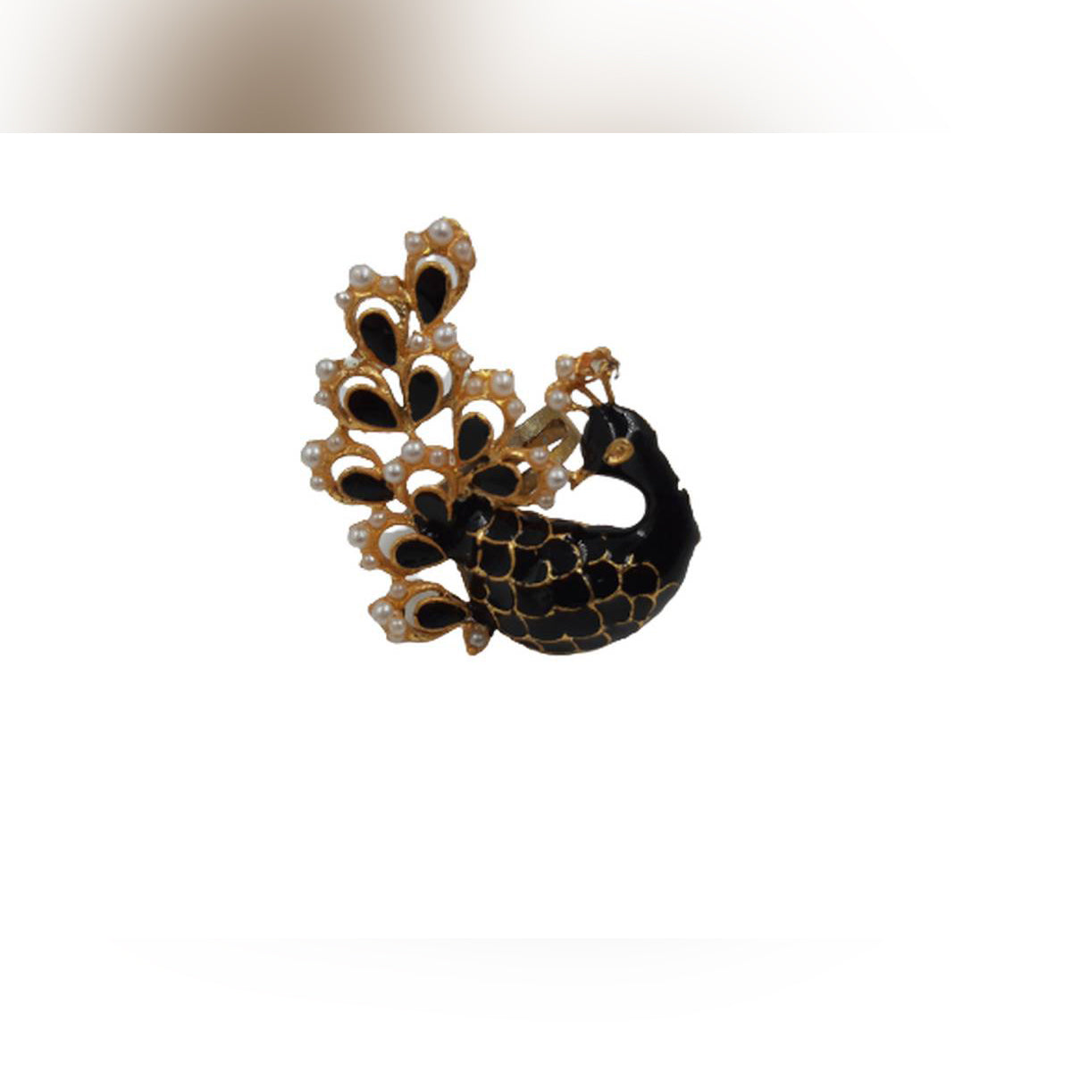 Trendy Elegant Adjustable Peacock Ring For Girls – Close Up – Accessories | Hanaya Pakistan