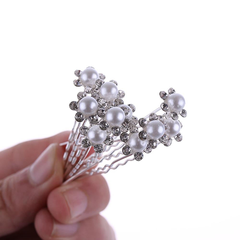 4 Pieces Pearl Flower Crystal Rhinestone Hair Pins Bridesmaid Hair Jewelry – Lifestyle – Buy Accessories Pakistan | Hanaya