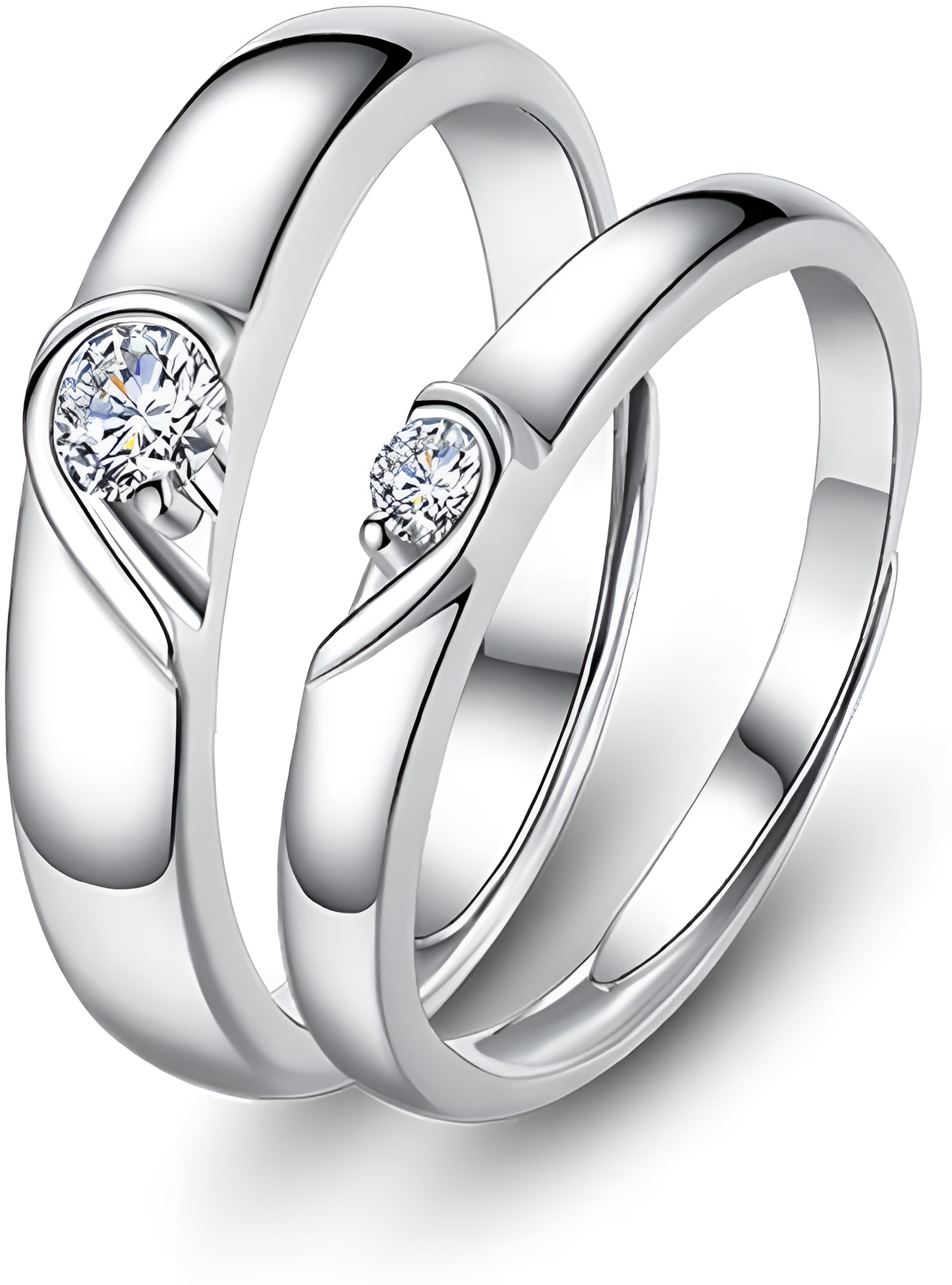 2 pieces Premium Quality Couple Rings Adjustable for Women & Men – 925 stamped Forever love Wedding & Fashion Jewelry Gifts Love rings